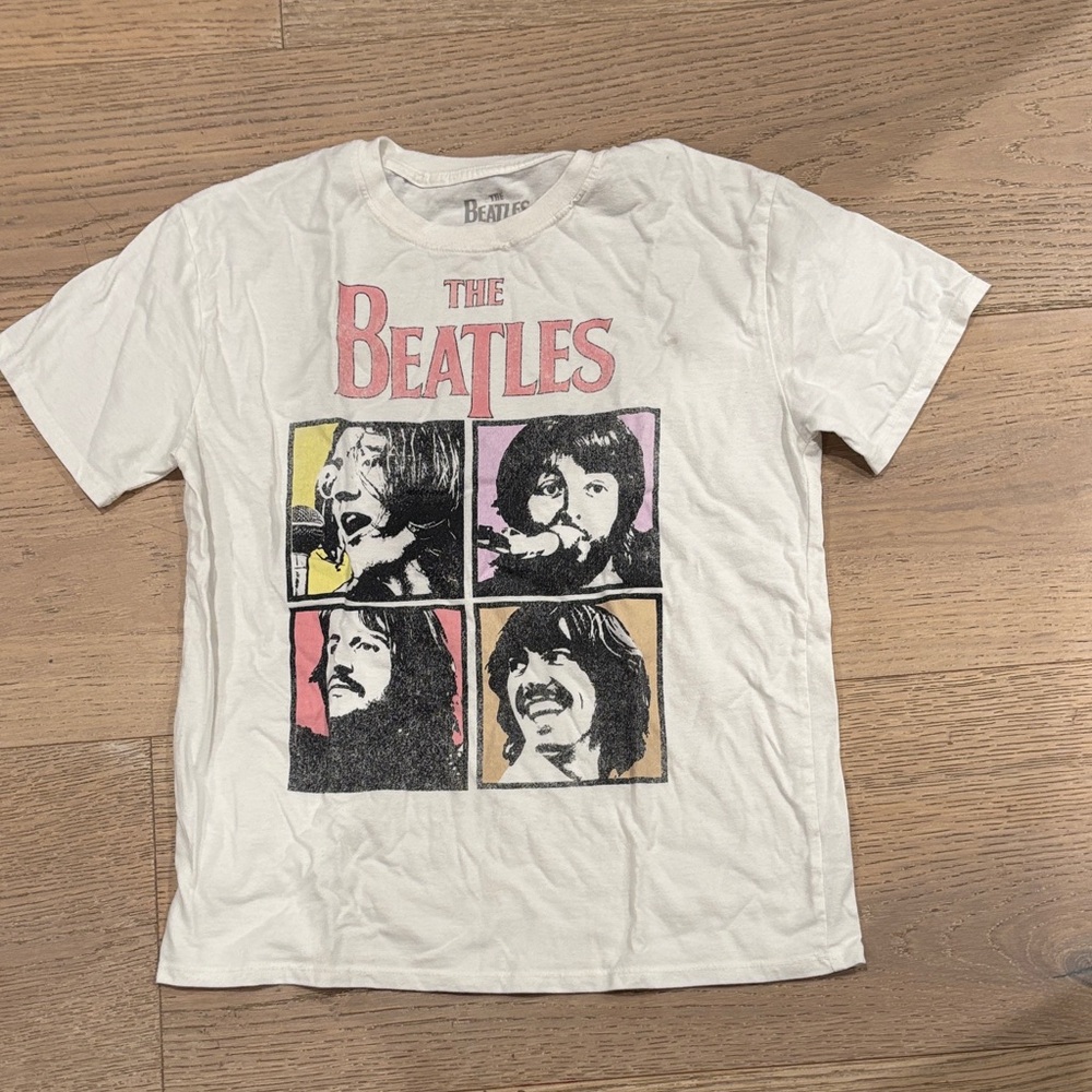 The Beatles Kids Graphic Tee - White and Pink